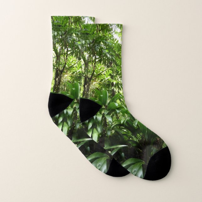 Dominican Rain Forest I Tropical Green Nature Socks (Pair)