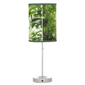 Dominican Rain Forest I Tropical Green Nature Table Lamp (Back)