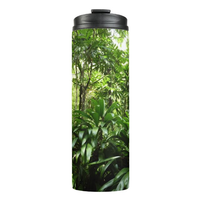 Dominican Rain Forest I Tropical Green Nature Thermal Tumbler (Front)