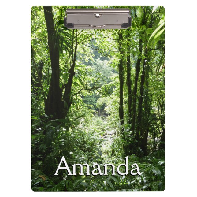 Dominican Rain Forest II Tropical Green Clipboard (Front)