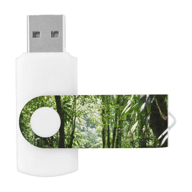 Dominican Rain Forest II Tropical Green Flash Drive (Opened)