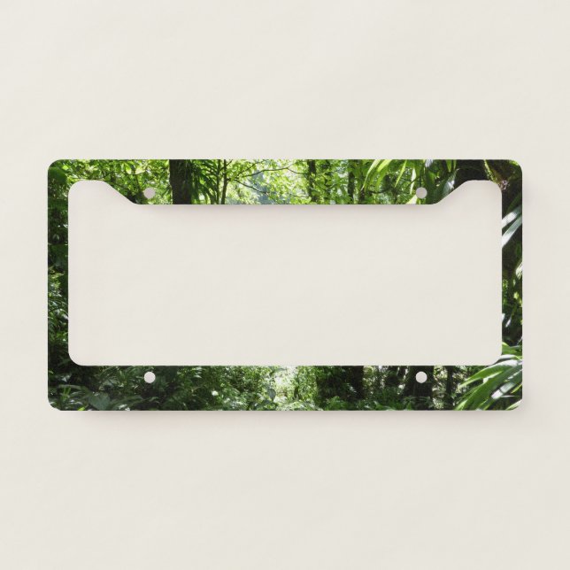 Dominican Rain Forest II Tropical Green License Plate Frame (Front)