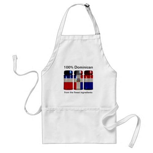 Dominican Rep Flag Spice Jars Apron