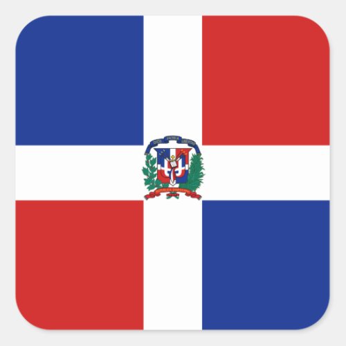 Dominican Rep Flag Sticker