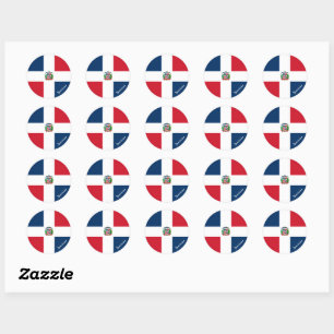 Dominican Repbulic, Dominican flag patriots /sport Classic Round Sticker