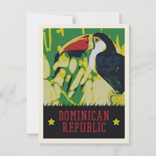 Dominican Republic amazing tucan Postcard