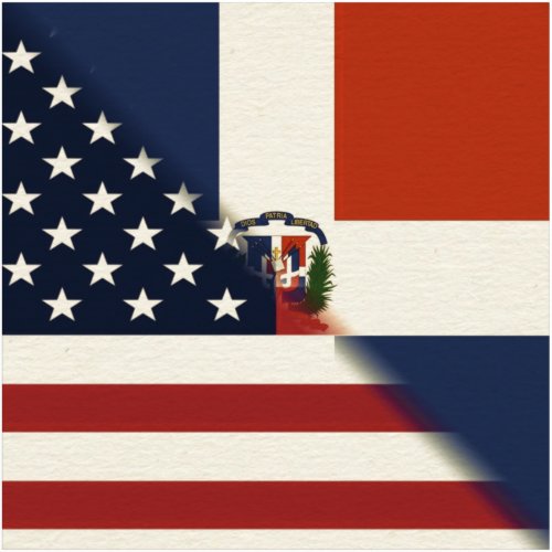 Dominican Republic America Flag  US DR Men Wome Sticker
