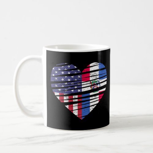 Dominican Republic American Grown Heart USA Herita Coffee Mug