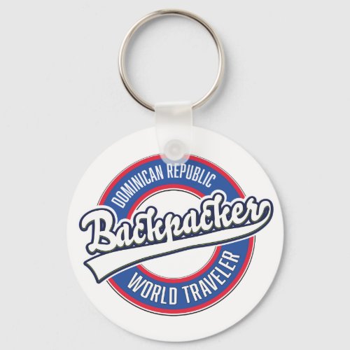 Dominican Republic backpacker world traveler Keychain