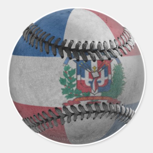 Dominican Republic Baseball Classic Round Sticker
