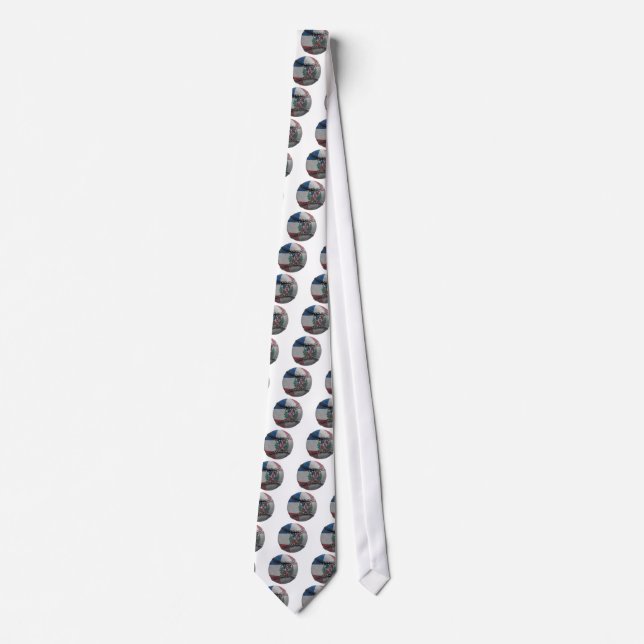 Dominican Republic Baseball Neck Tie (Front)