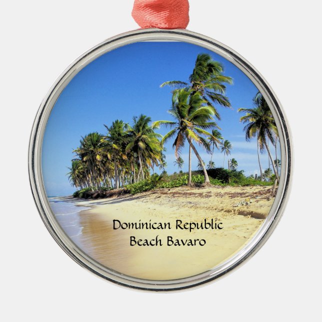 Dominican Republic Beach Bavaro Metal Ornament (Front)