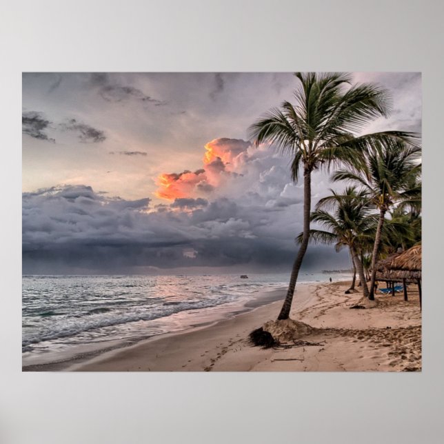 Dominican Republic beach, beautiful landscape Poster (Front)