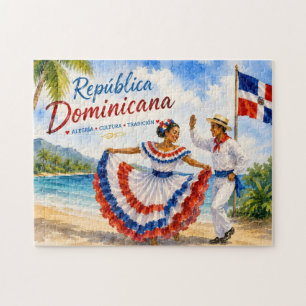 Dominican Republic Beach Dancers travel souvenir Jigsaw Puzzle