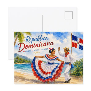 Dominican Republic Beach Dancers travel souvenir Postcard