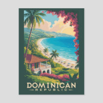 Dominican Republic Beach Illustration Travel Art Postcard