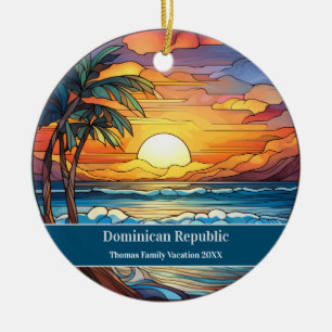 Dominican Republic Beach Vacation Ceramic Ornament