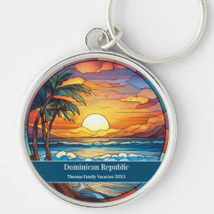 Dominican Republic Beach Vacation Keychain