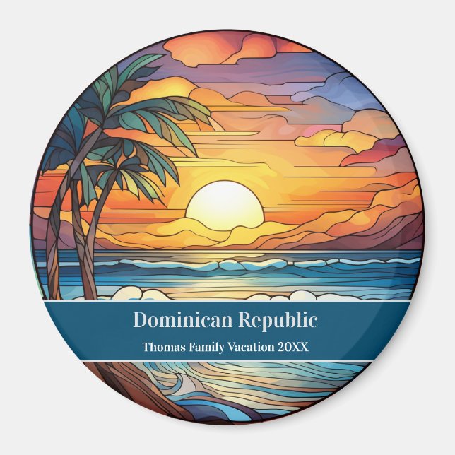 Dominican Republic Beach Vacation Magnet (Front)