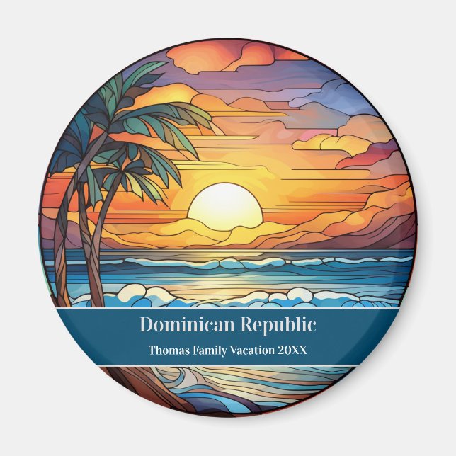 Dominican Republic Beach Vacation Magnet (Front)
