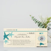 Dominican Republic Bridal Shower Boarding Pass Invitation (Standing Front)