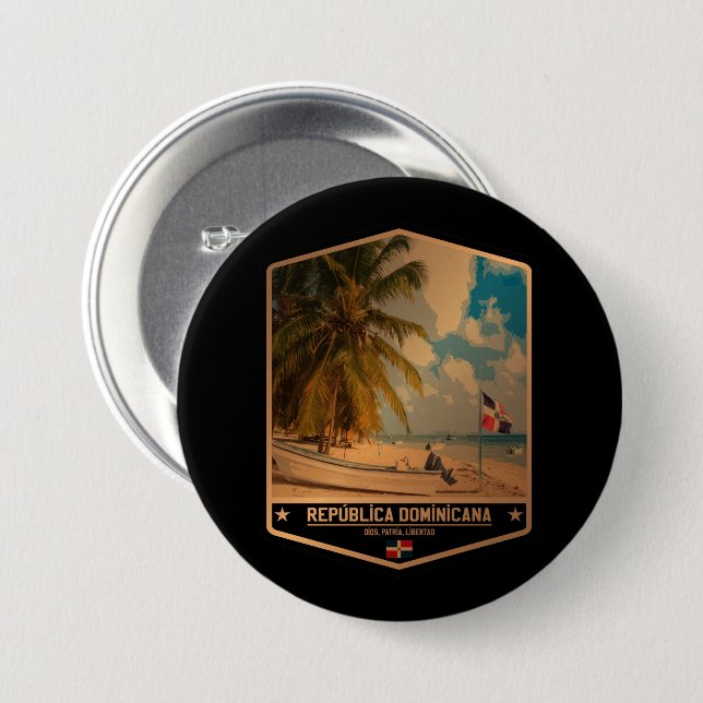 Dominican Republic Button (Front & Back)