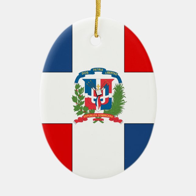 Dominican Republic Ceramic Ornament (Front)