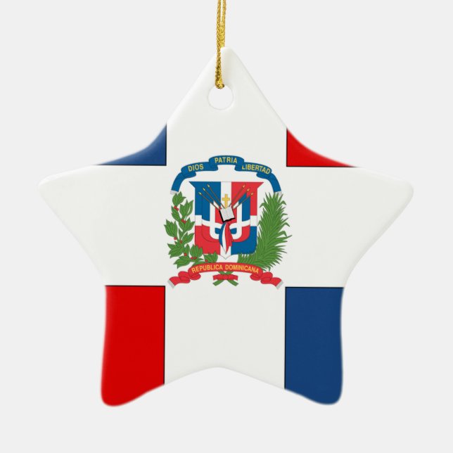 Dominican Republic Ceramic Ornament (Front)