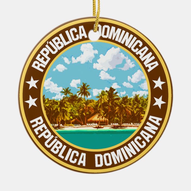 Dominican Republic                                 Ceramic Ornament (Front)