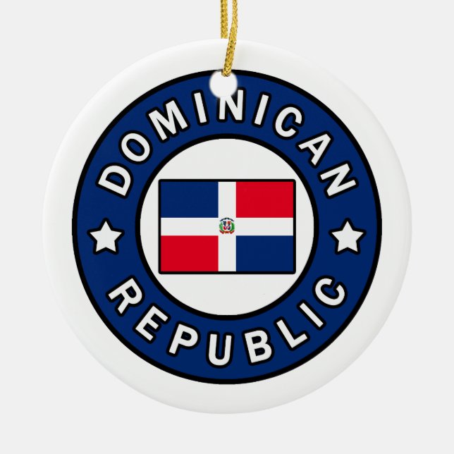 Dominican Republic Ceramic Ornament (Front)