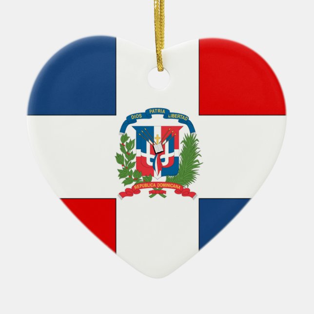 Dominican Republic Ceramic Ornament (Front)