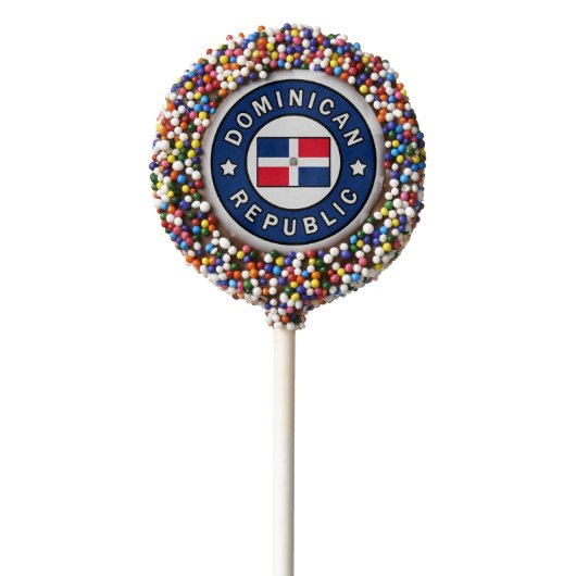Dominican Republic Chocolate Covered Oreo Pop (Zoomed)