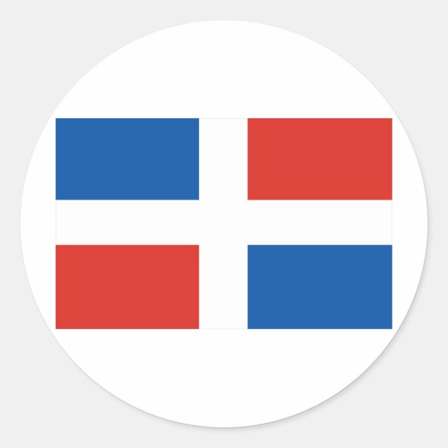 Dominican Republic Classic Round Sticker (Front)