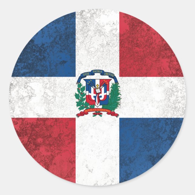 Dominican Republic Classic Round Sticker (Front)