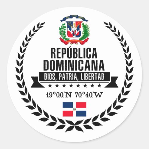 Dominican Republic Classic Round Sticker