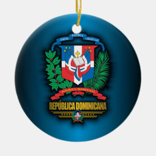Dominican Republic COA Ceramic Ornament