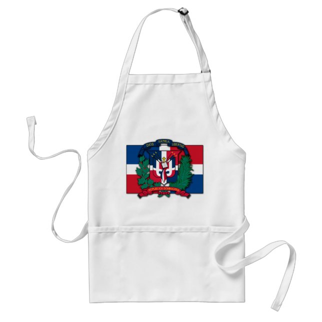 Dominican Republic Coat of Arms Adult Apron (Front)
