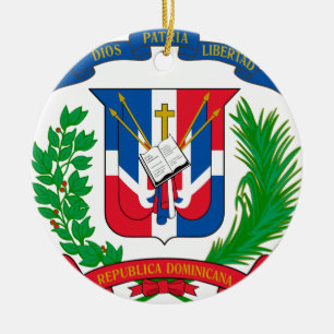 Dominican Republic Coat of Arms Ceramic Ornament