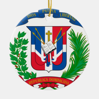 Dominican Republic Coat of Arms Ceramic Ornament