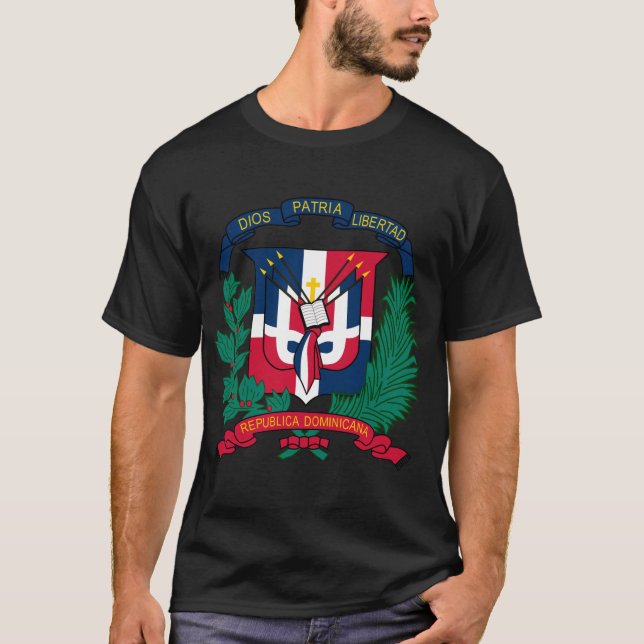 Dominican Republic Coat of arms  DO T-Shirt (Front)