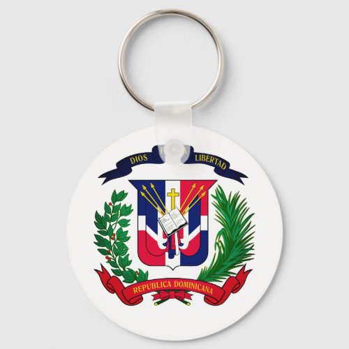 Dominican Republic coat of arms Keychain