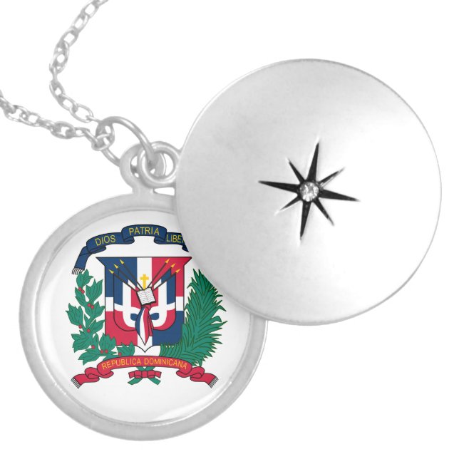 Dominican Republic Coat of Arms Necklace (Front)