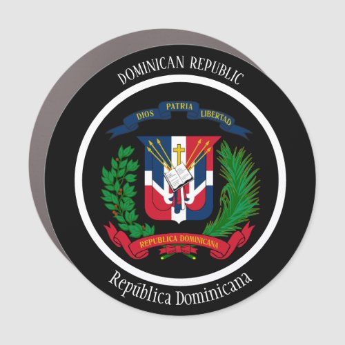 Dominican Republic Coat of Arms Patriotic Car Magnet