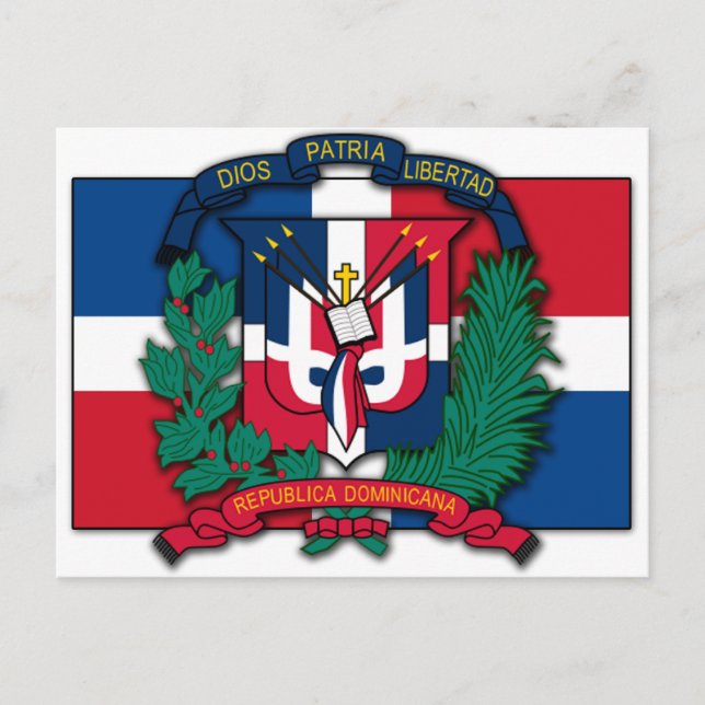 Dominican Republic Coat of Arms Postcard (Front)