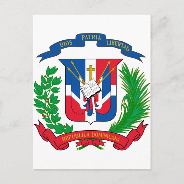 Dominican Republic Coat of Arms Postcard (Front)