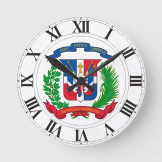 Dominican Republic Coat of Arms Round Clock