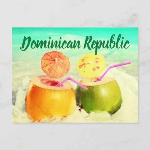 Dominican Republic coconuts Postcard