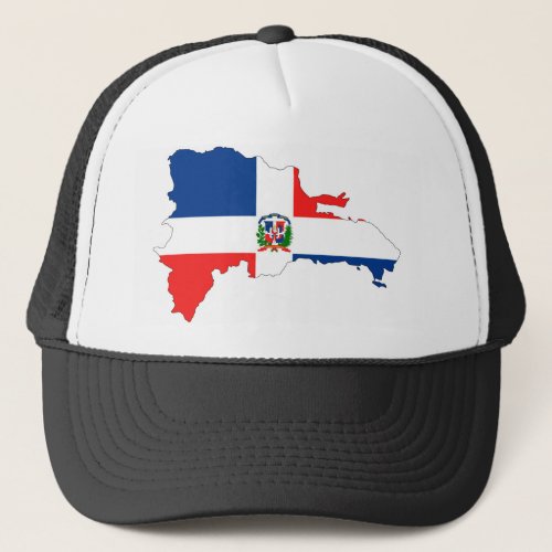 dominican republic country flag map shape symbol trucker hat