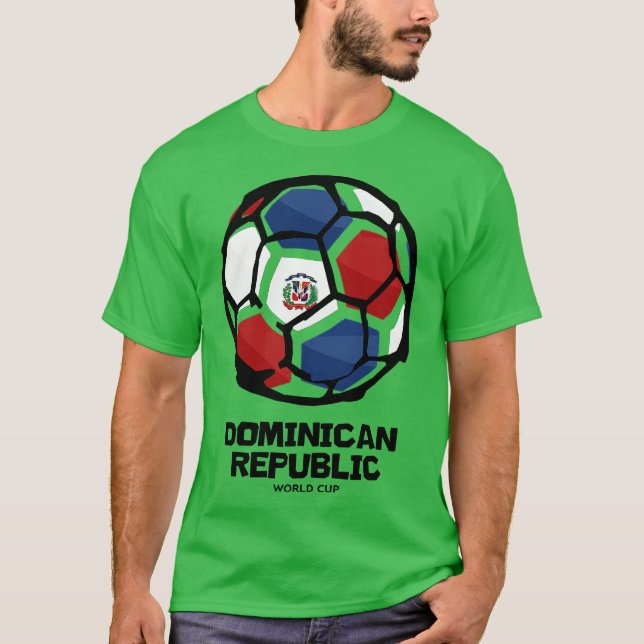Dominican Republic Country Flag T-Shirt (Front)