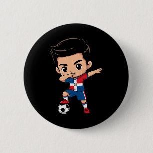 Dominican Republic Dab Kid Dominicana Flag For Boy Button